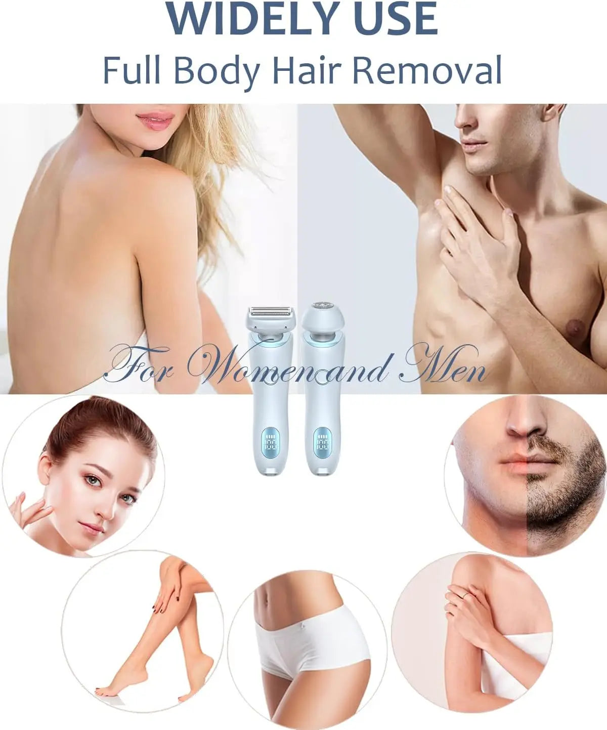 2-in-1 Painless Electric Shaver for Women - 4