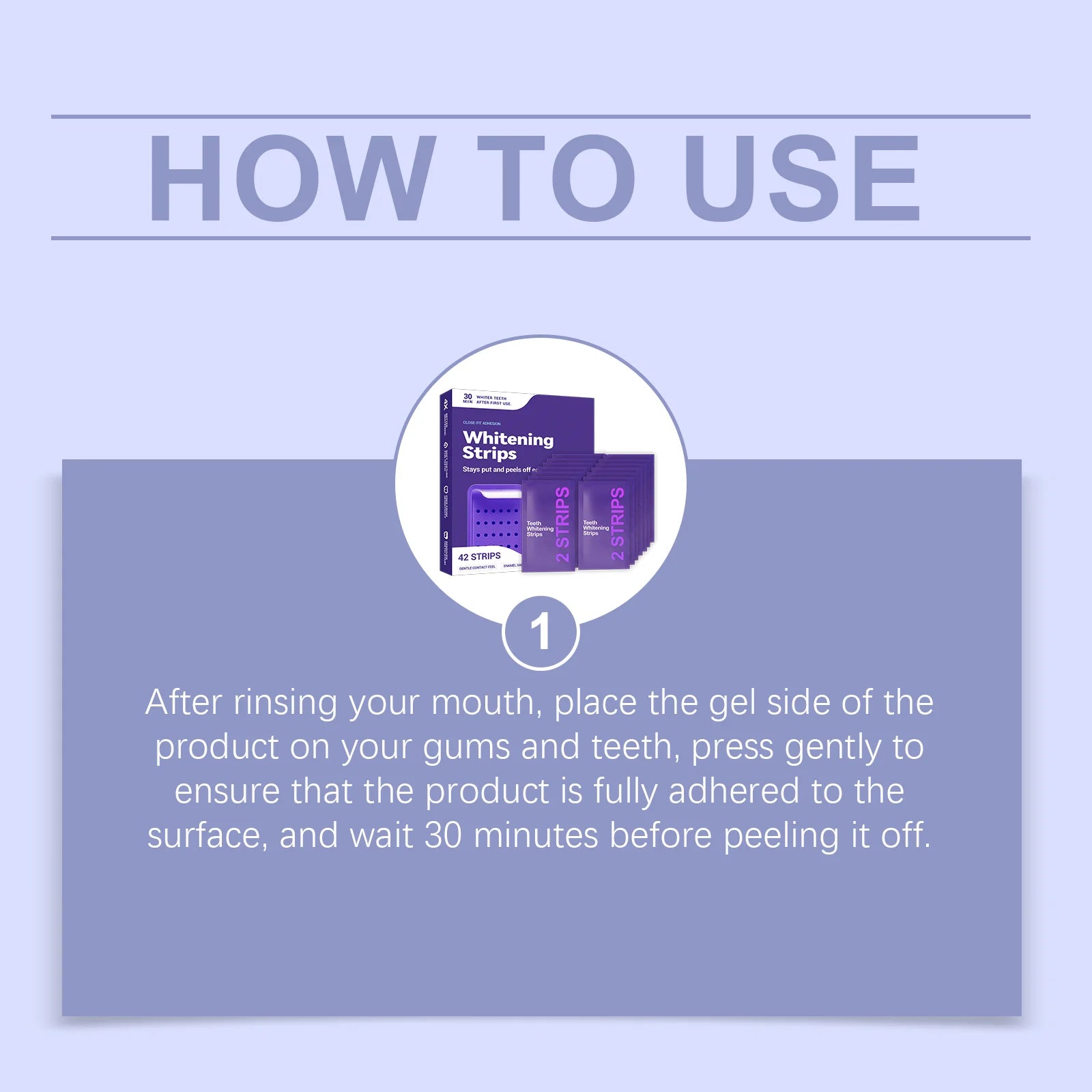 Purple Teeth Whitening Strips for Radiant Smile - 10