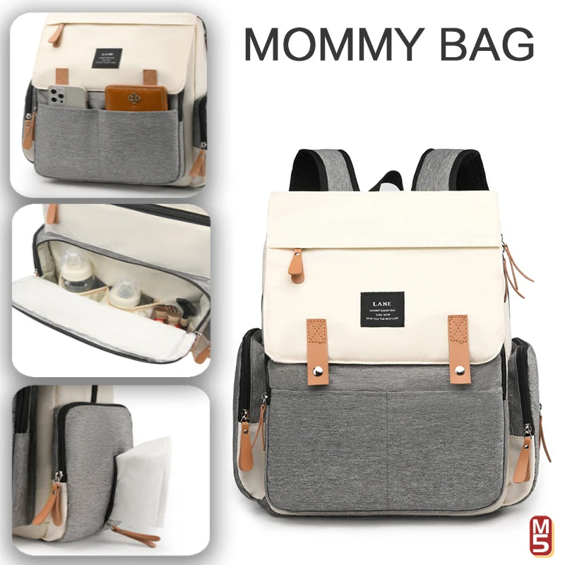 Waterproof Large Capacity Diaper Bag Backpack for Parents - 3