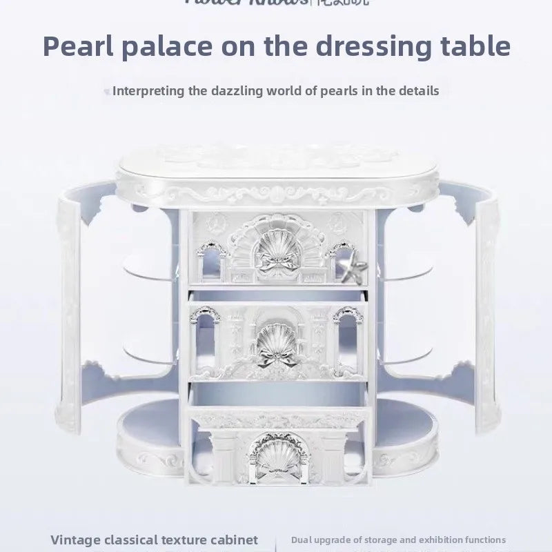Shell Pearl Decorative Makeup and Jewelry Storage Case - 3