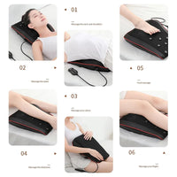 Electric Heated Shiatsu Neck and Back Massage Pillow