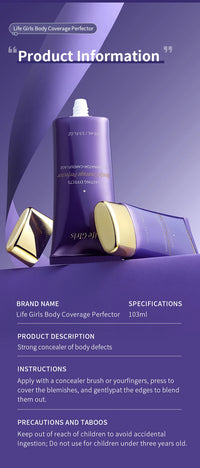 Full Coverage Body Concealer for Tattoos and Blemishes