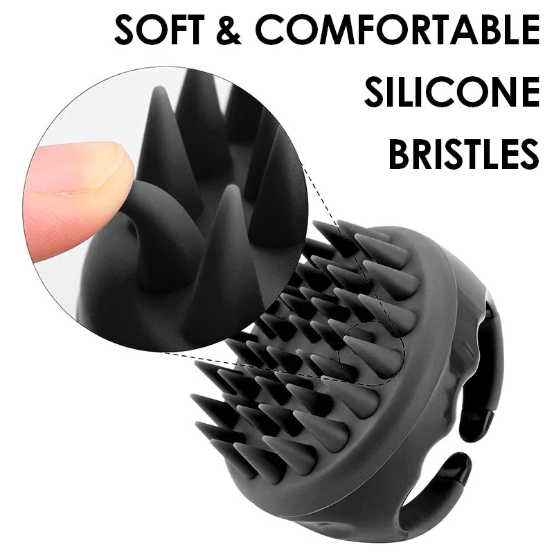 Silicone Scalp Massager and Shampoo Brush for Hair Growth - 4