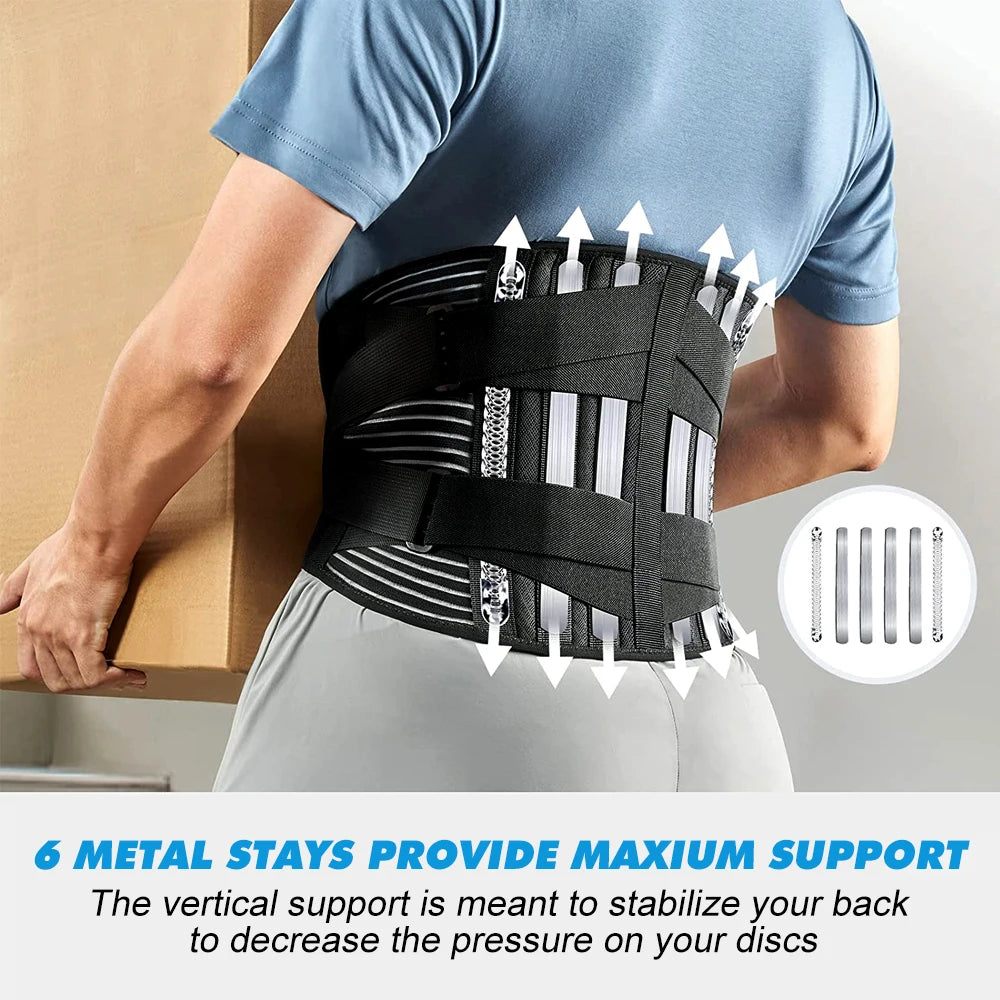 Adjustable Lumbar Support Brace for Lower Back Pain Relief - 2