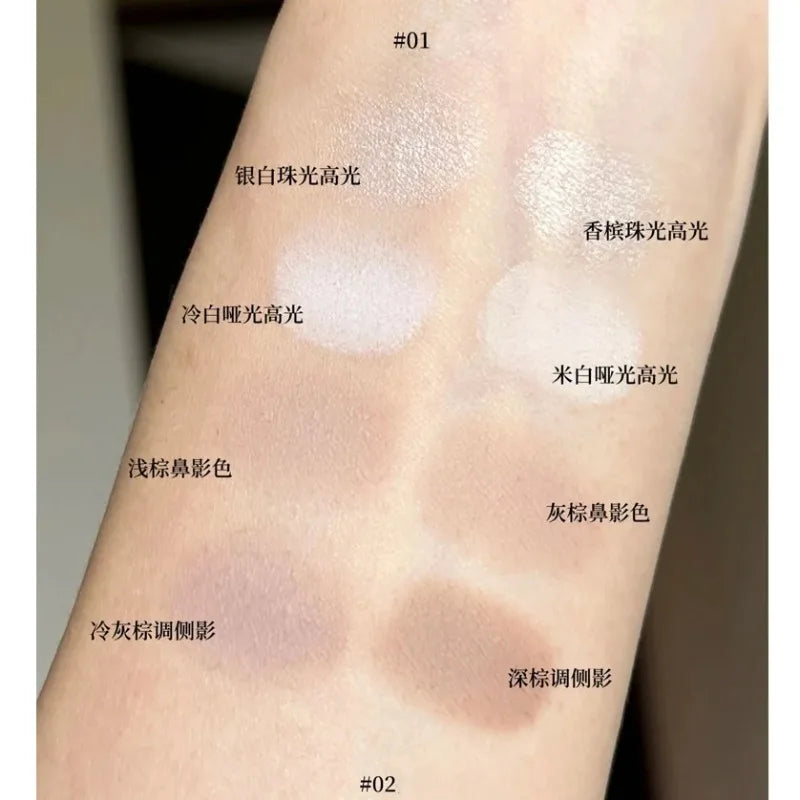 Sculpting & Highlighting Face Palette with Brush Set - 4