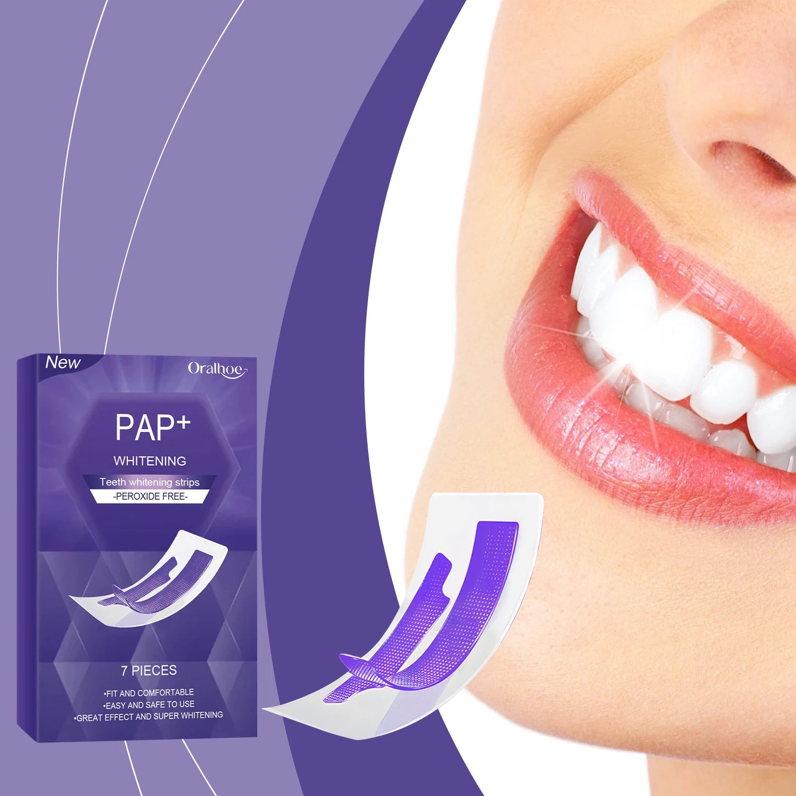 Purple Teeth Whitening Strips for Radiant Smile - 2