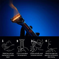 Premium Heated Shaving Razor with Magnetic Charging Stand