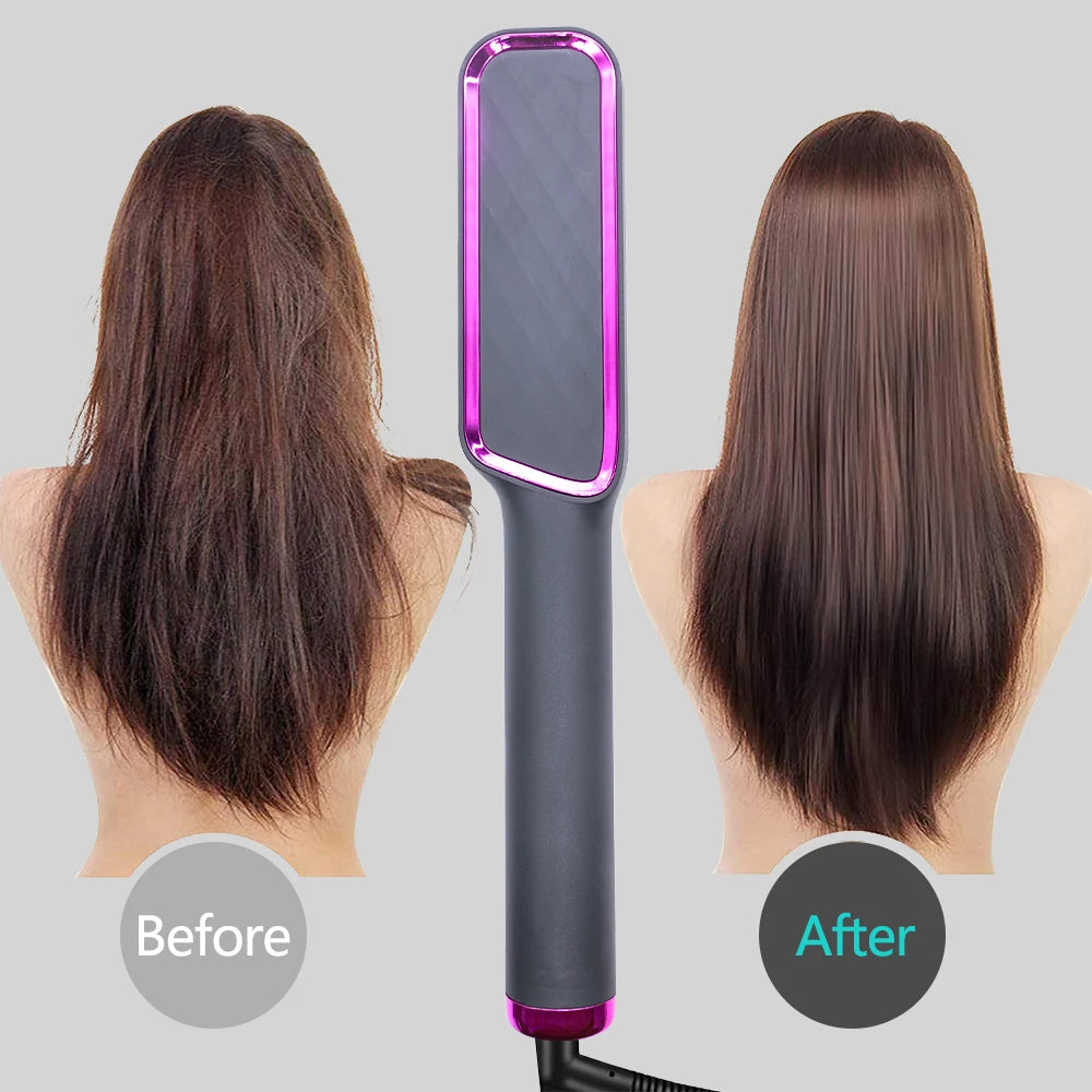 Professional Ceramic Hair Straightening Brush - 13