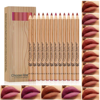 12-Piece Matte Waterproof Lip Liner Pencil Set