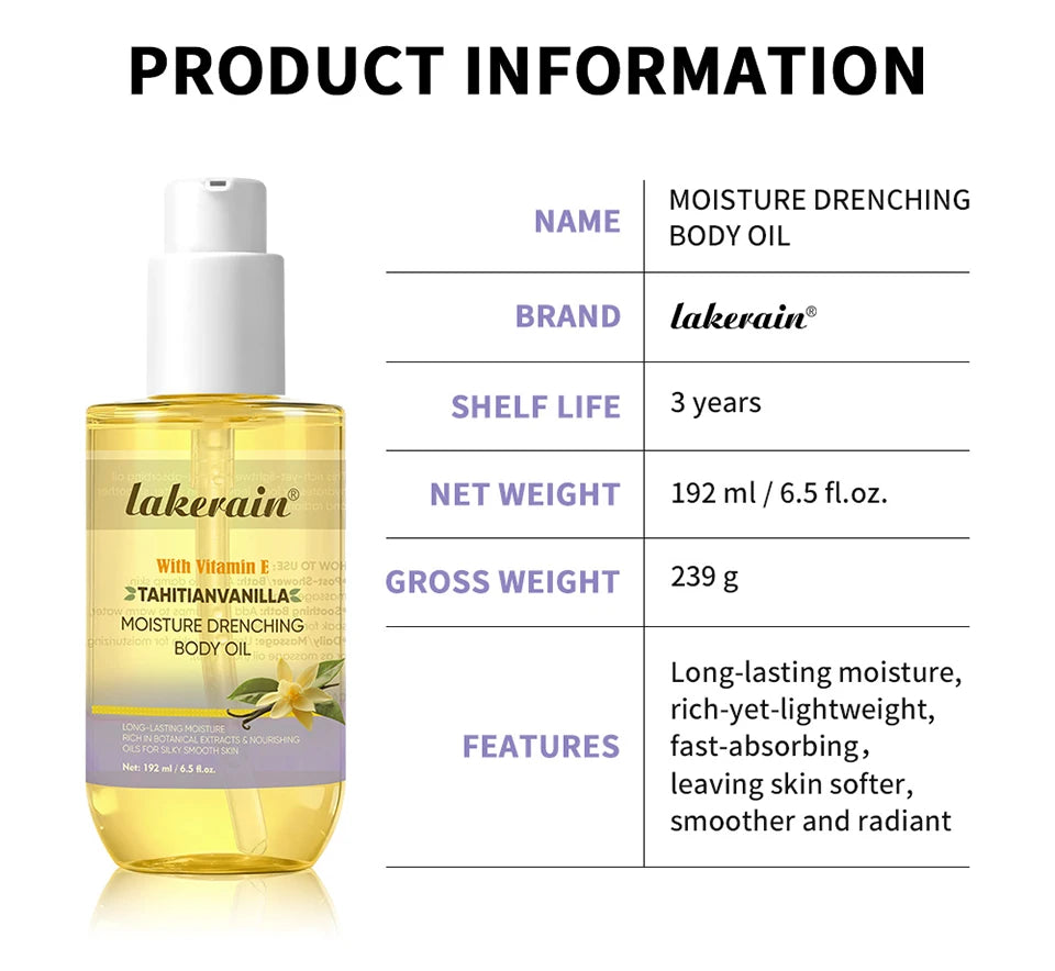 Vanilla Hydrating Body Oil for Dry Skin - 17