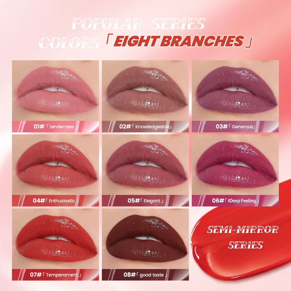 Waterproof Mirror Gloss Lip Glaze for Long-Lasting Hydration - 4