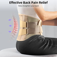 Adjustable Lumbar Support Brace for Lower Back Pain Relief