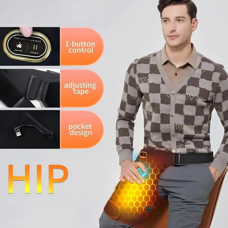 Heated Hip and Thigh Support Massage Wrap - 13