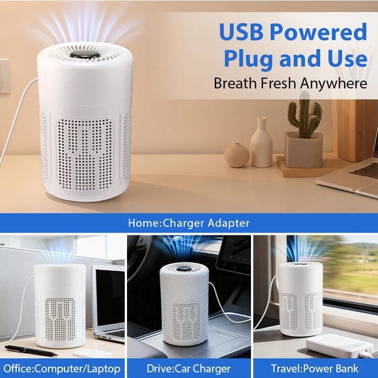 Portable Desktop HEPA Air Purifier for Home and Office