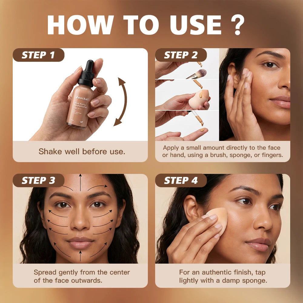 Matte Lightweight Liquid Foundation for Flawless Poreless Skin - 11
