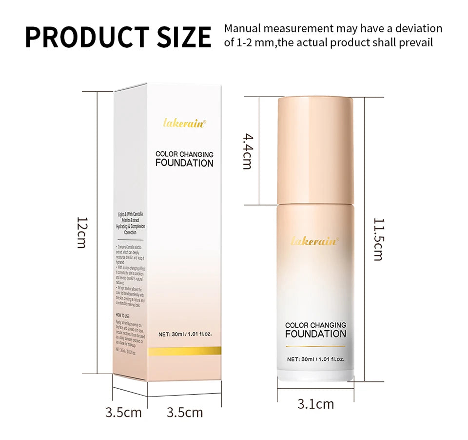 Color-Changing Liquid Foundation for Flawless Radiant Skin - 16