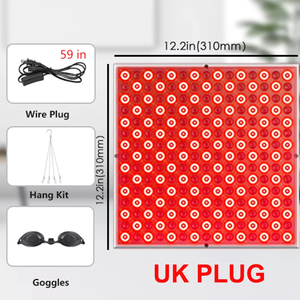 225 LED Red Light Therapy Panel for Skin Rejuvenation and Pain Relief - 15