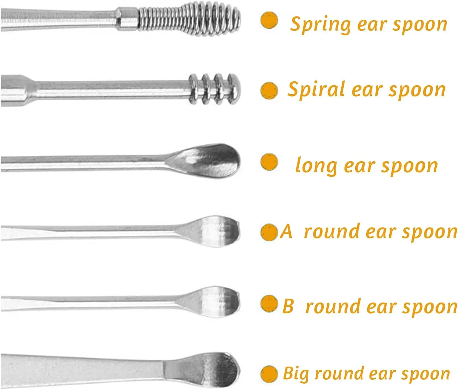 Professional Stainless Steel Ear Wax Removal Kit - 4