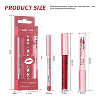 3-Piece Waterproof Matte Lip Makeup Set for Travel