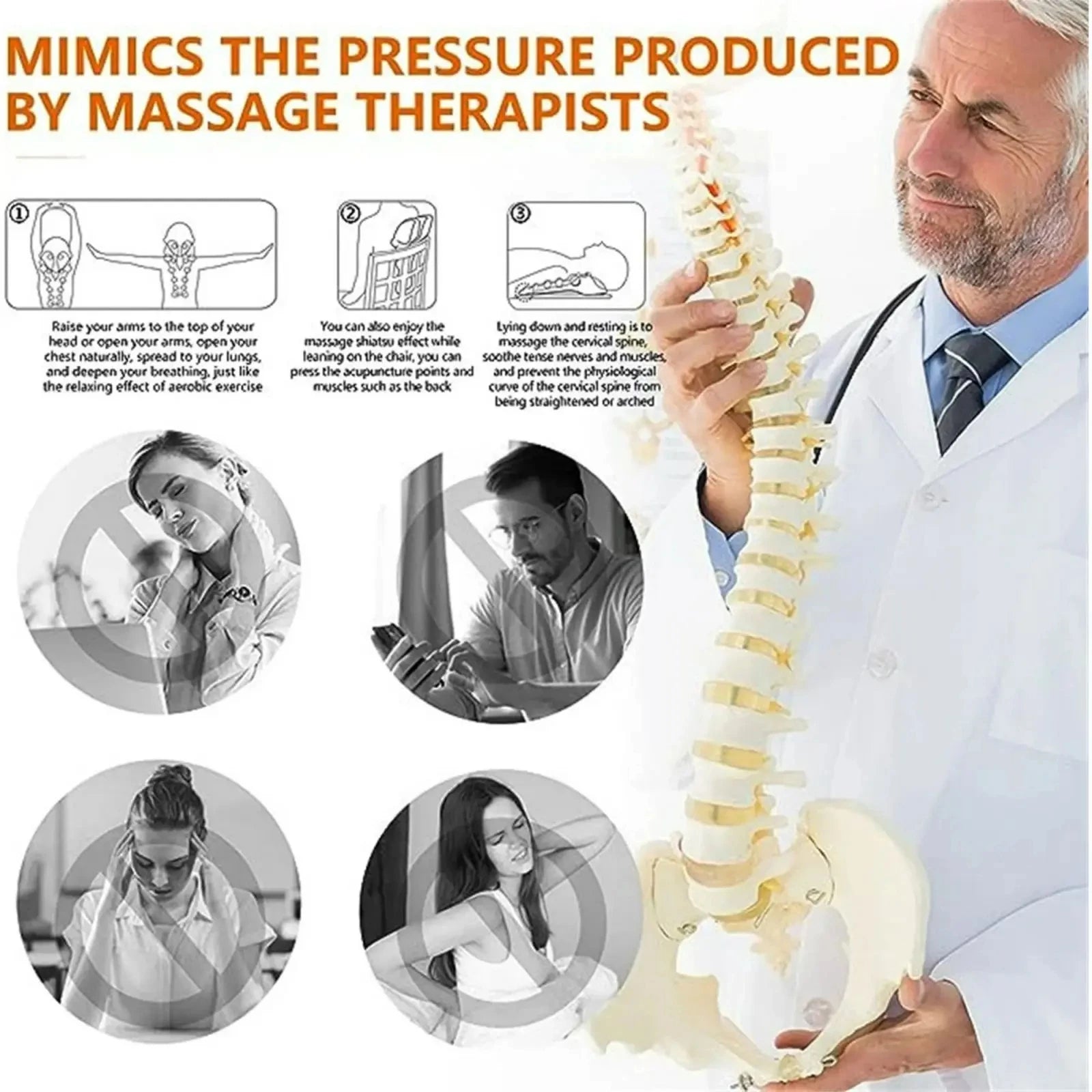 Neck and Shoulder Traction Massage Stretcher - 2