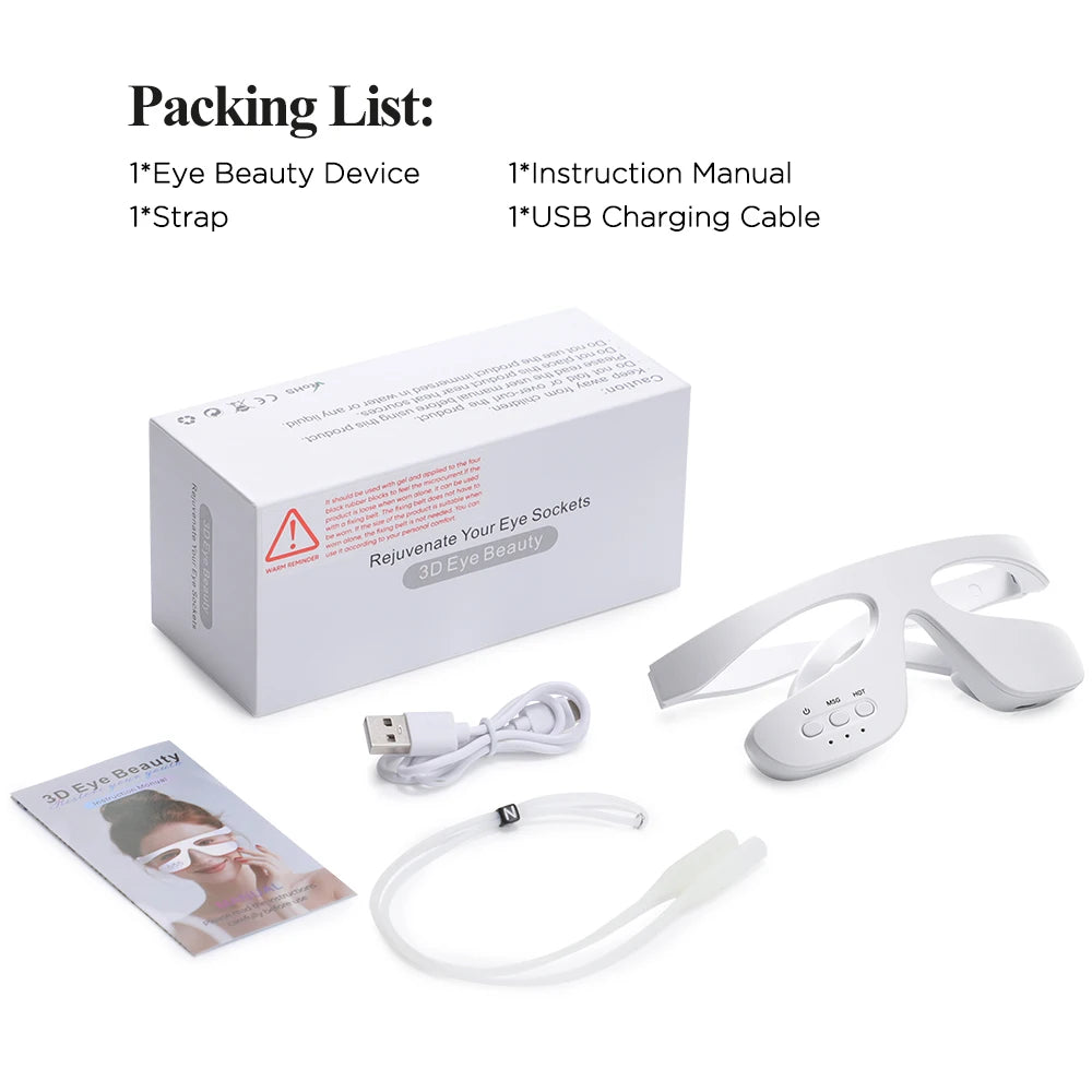 3D LED Eye Massager for Fatigue Relief and Dark Circles - 32