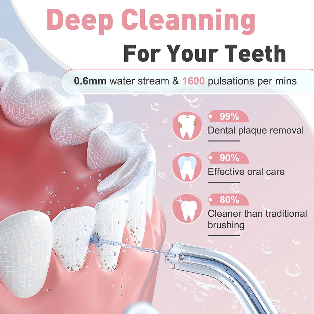 Portable Cordless Water Flosser for Deep Teeth Cleaning - 10