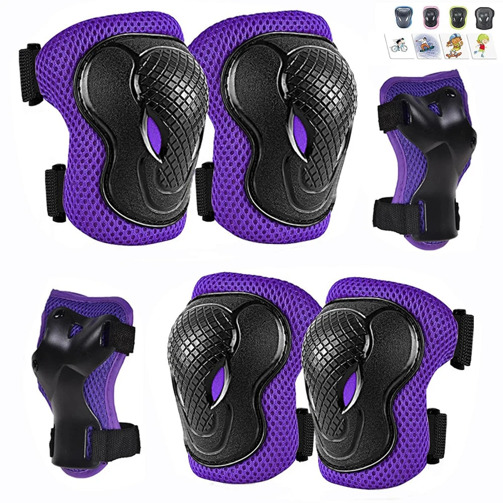 6-Piece Kids Protective Gear Set for Skating and Cycling - 7