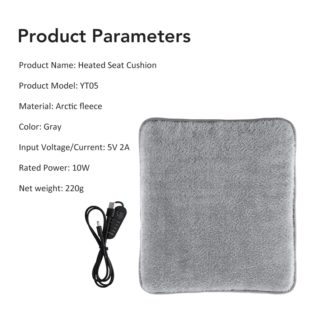 USB Heated Seat Cushion for Office, Home, and Car - 10