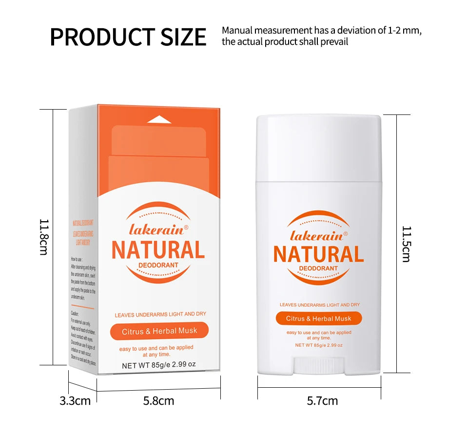 Long-Lasting Natural Solid Deodorant Stick for Fresh Underarms - 17