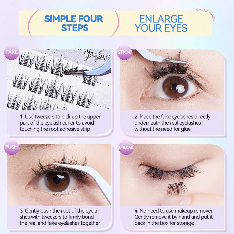 No-Glue DIY Segmented False Eyelashes - 4