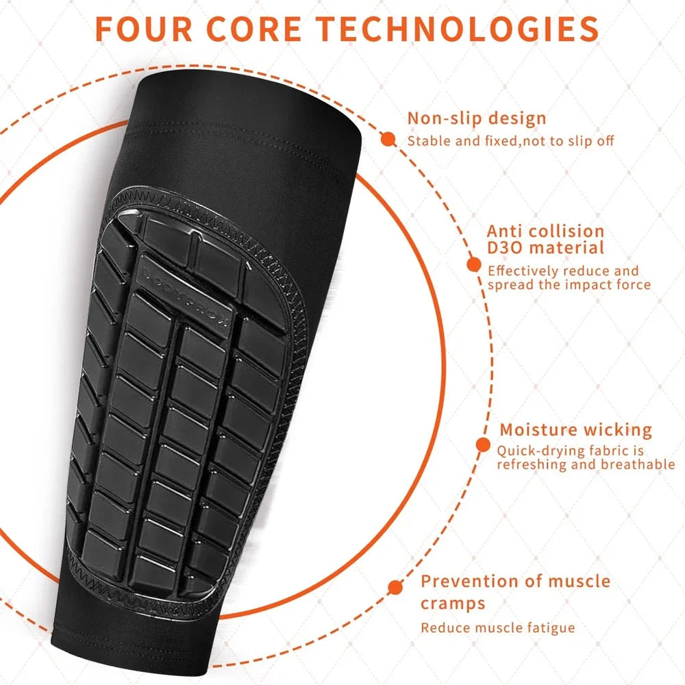 Impact-Resistant Shin Guard Sleeves for Sports - 12