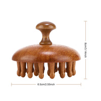 Wooden Meridian Massage Brush for Body and Scalp
