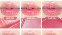 10-Color Jelly Lip Gloss Palette with Bow Design