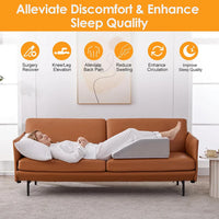 Memory Foam Leg Elevation Wedge Pillow for Sleep and Recovery