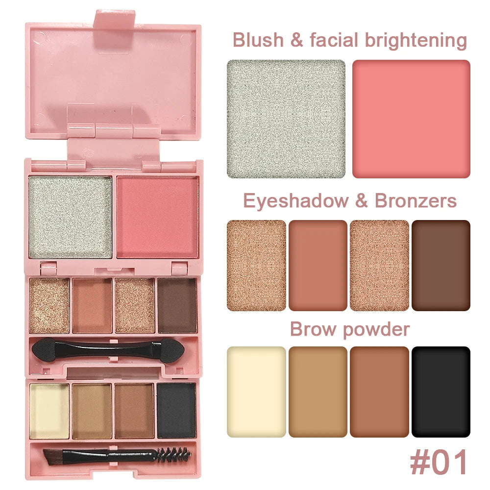 All-in-One Portable Makeup Palette for Travel and Daily Use - 17