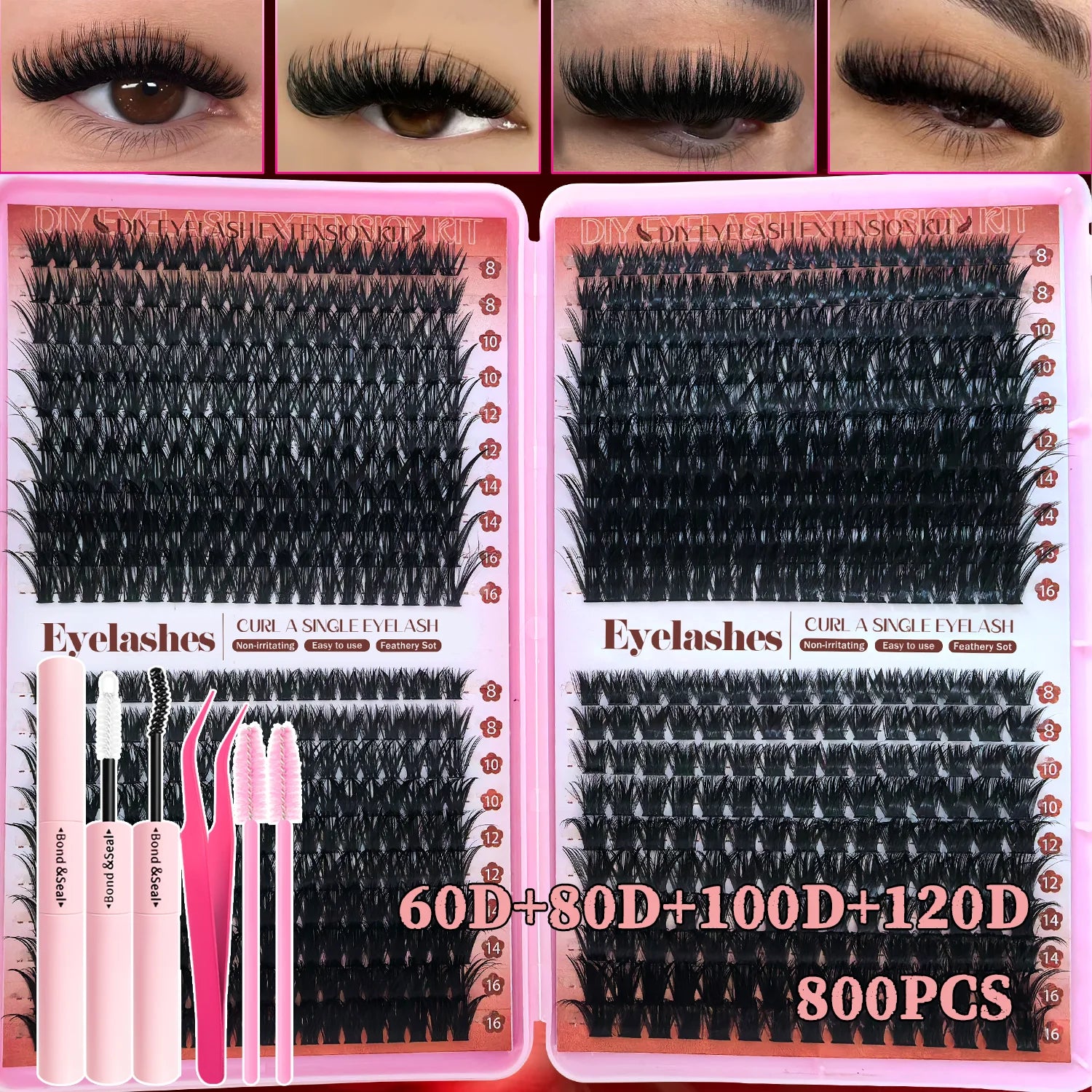 DIY Eyelash Cluster Extension Kit for Professional Volume - 7