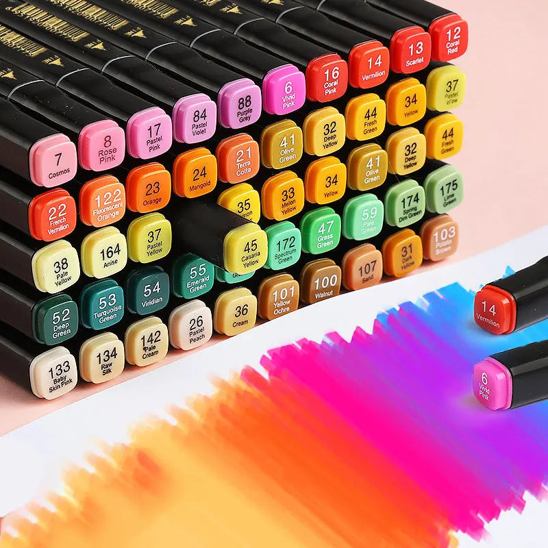 Professional Double-Sided Art Marker Set for Drawing and Sketching - 5