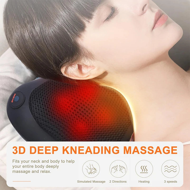 Electric Shiatsu Neck and Back Massage Pillow with Heat - 7