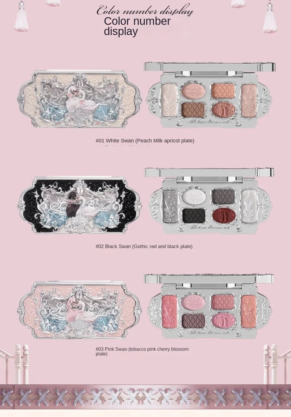 6-Color Swan Ballet Eyeshadow Palette - 11