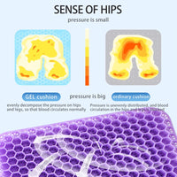 Breathable Honeycomb Gel Seat Cushion for Pain Relief
