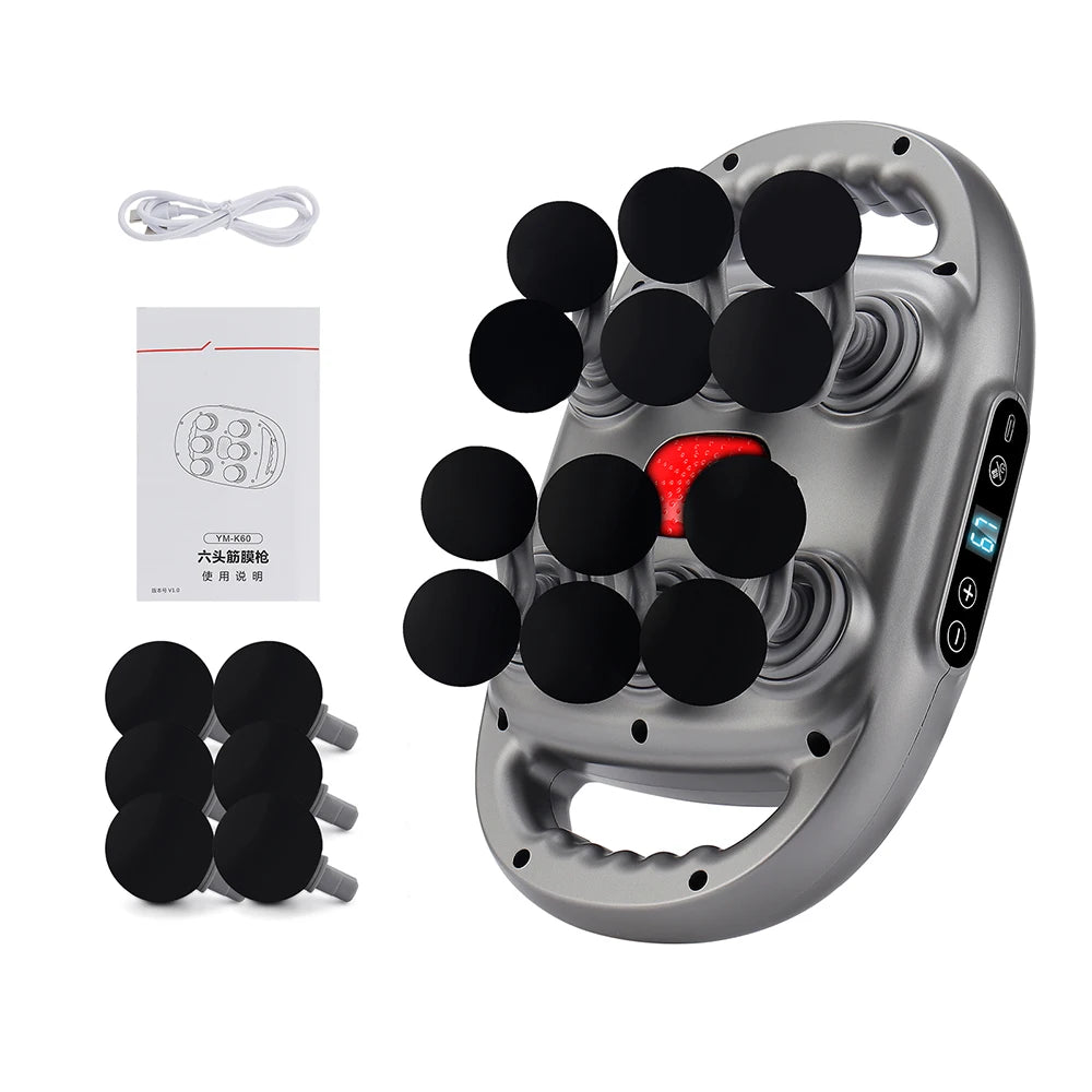 12-Head Handheld Deep Tissue Muscle Massage Gun - 15