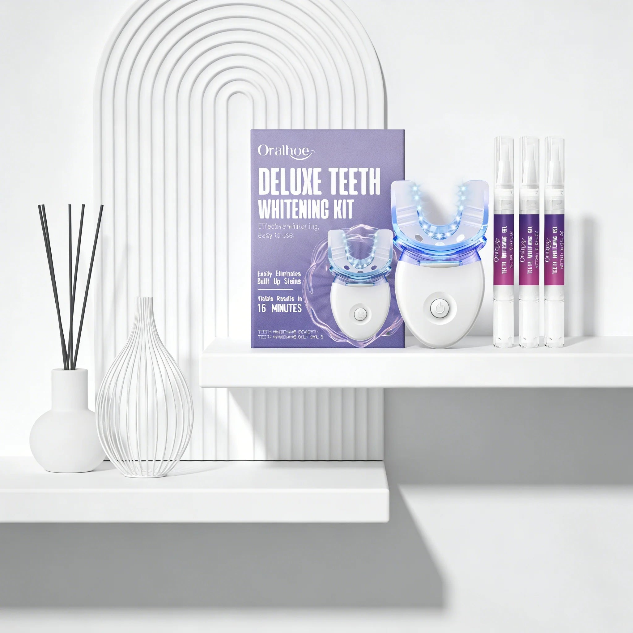 Professional Teeth Whitening Kit with Blue Light LED - 4