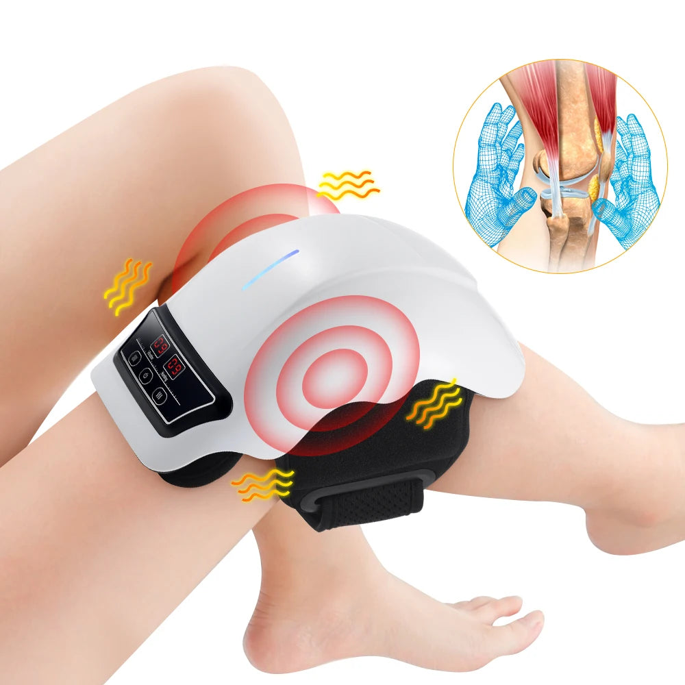 Wireless Heated Knee Massager with Vibration Therapy - 24