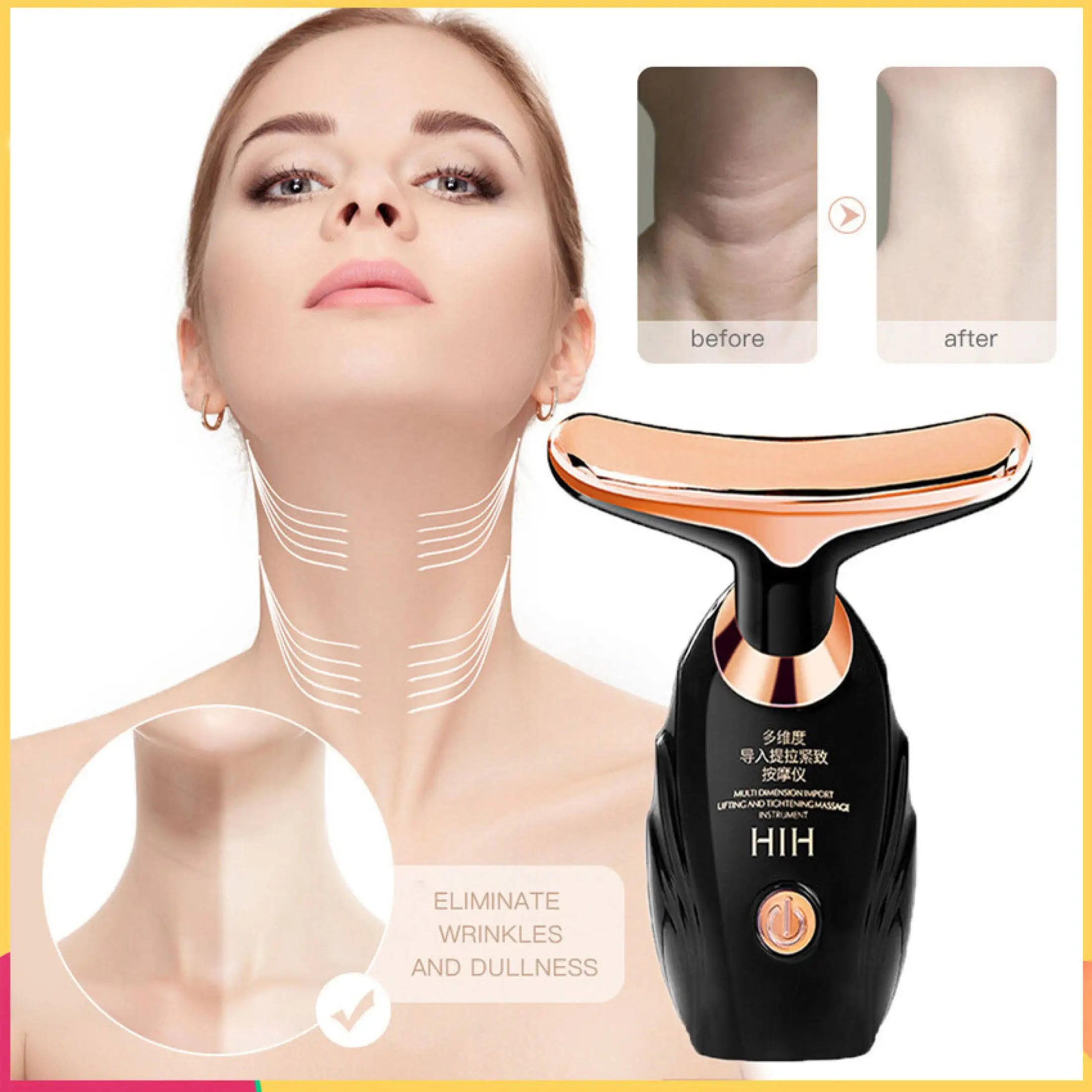 Electric Sonic Face and Neck Lifting Massager - 8