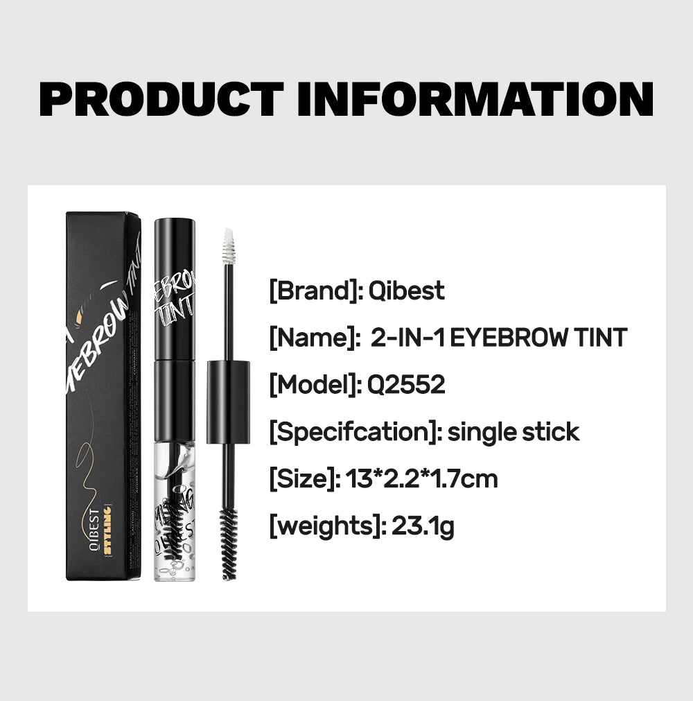 2-in-1 Waterproof Eyebrow Tint and Styling Gel - 17