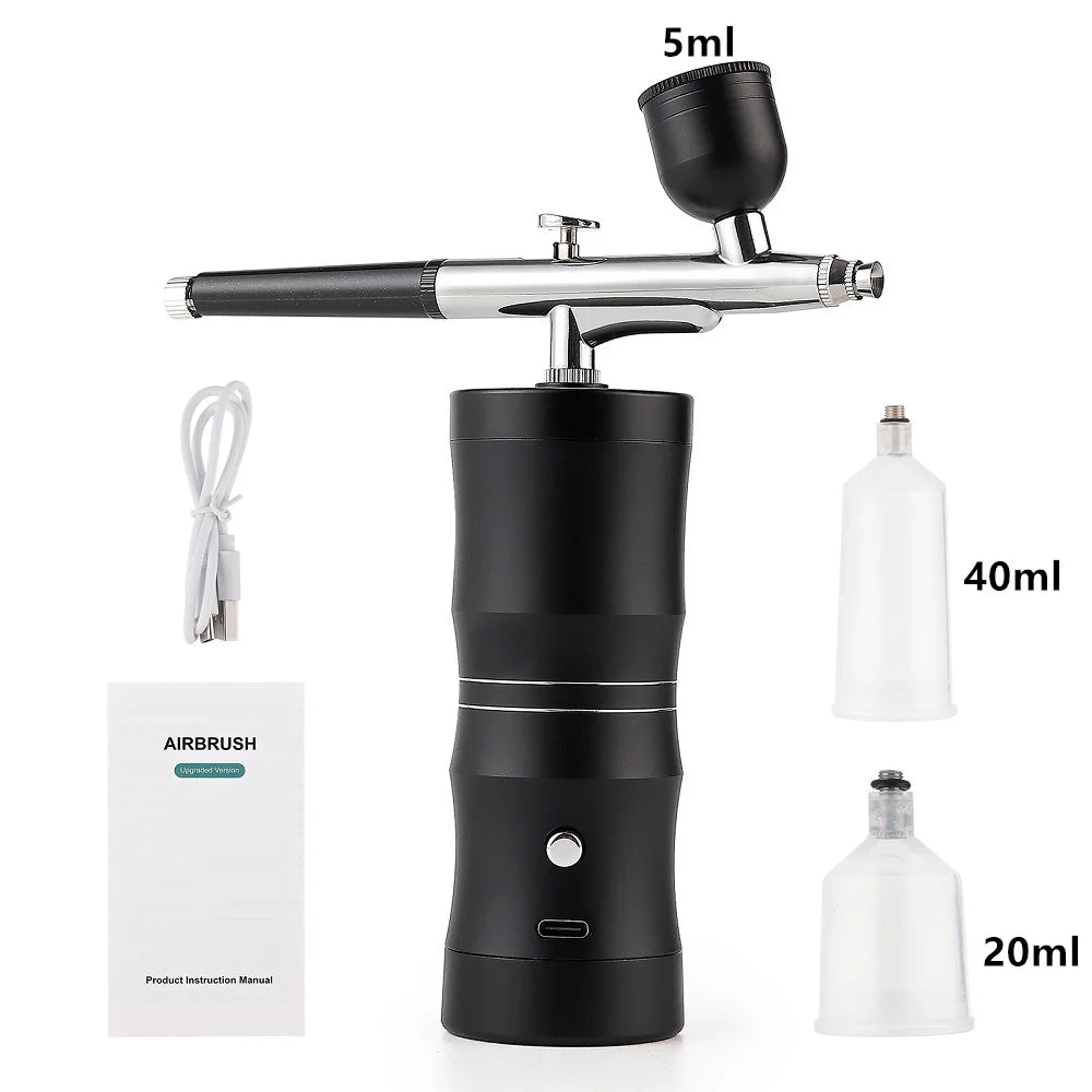 Portable Mini Airbrush Kit for Nail Art and Makeup - 87