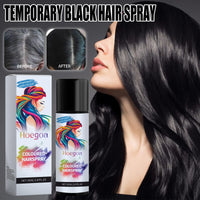 Instant Temporary Black Hair Color Spray for Roots and Styling