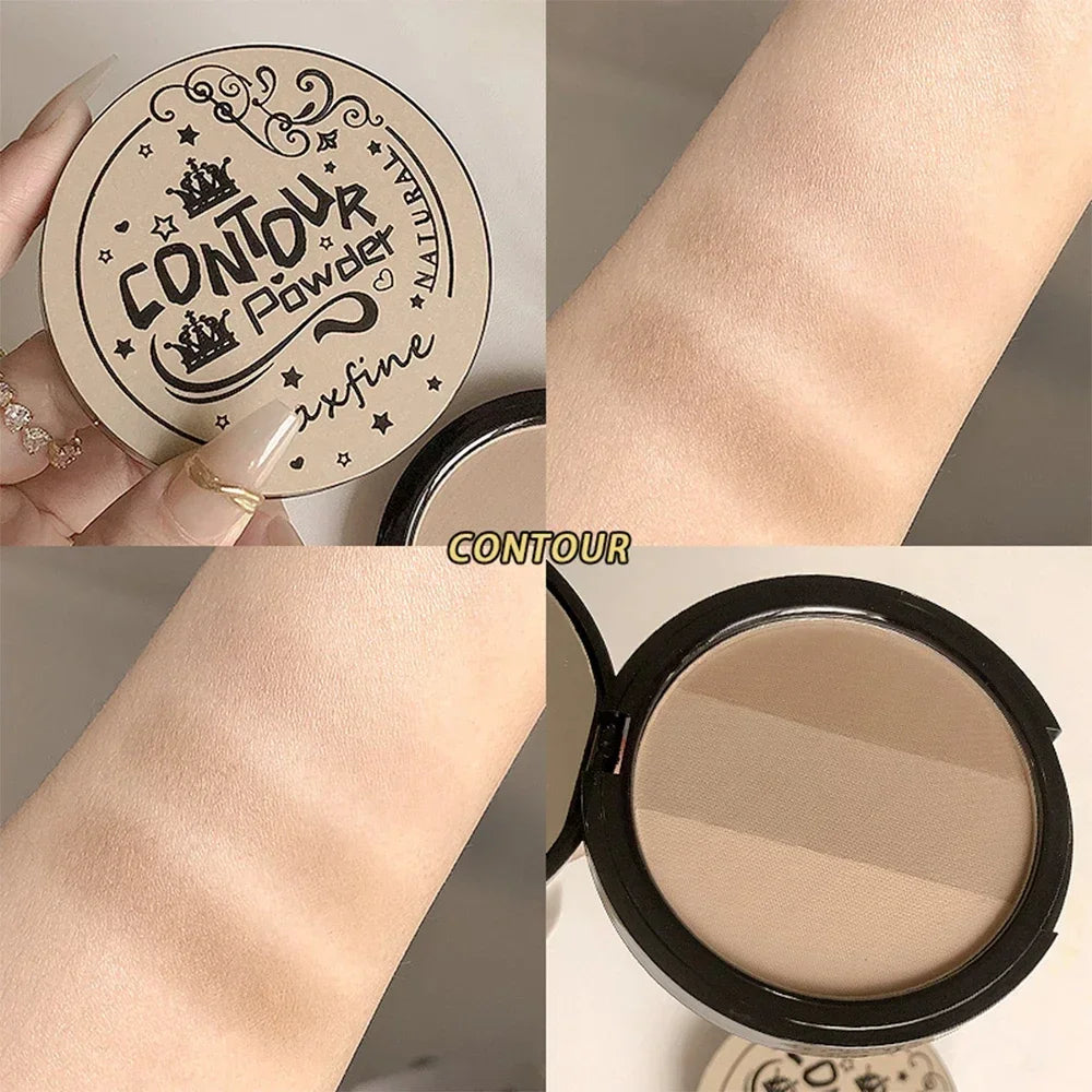 3-Color Matte Face Contouring Powder Palette - 9