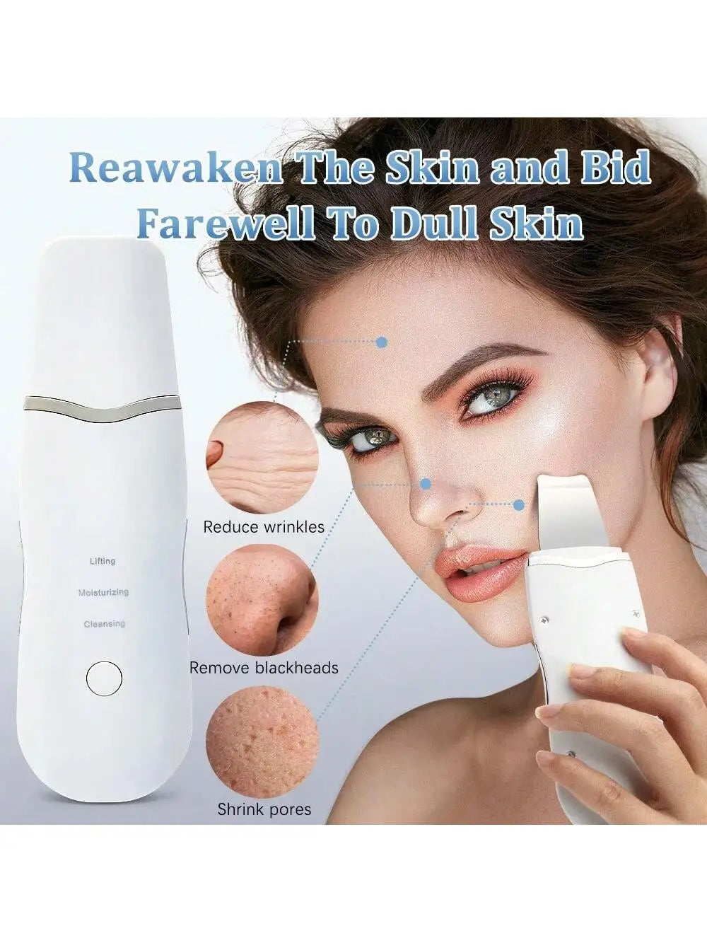 Ultrasonic Facial Skin Scrubber for Deep Pore Cleansing - 1