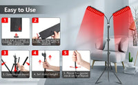 Dual Head Red Light Therapy Lamp for Pain Relief and Skin Care